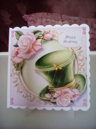 Fabulous Hat & Edwardian Roses 8x8 by Joyce Edwards