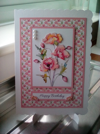 Lovely Poppies Birthday Topper by Joyce Edwards