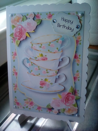 Teacups & Roses A5 by Joyce Edwards