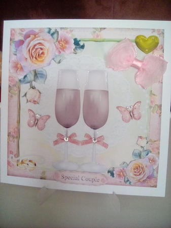 Wedding Toast 8x8 Card Mini Kit & Decoupage by Joyce Edwards
