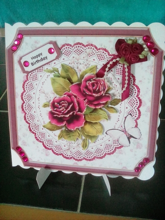 Roses and lace by Joyce Edwards