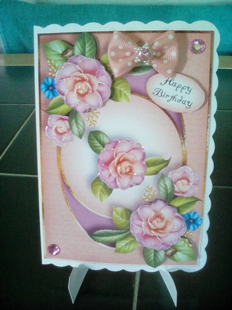 Centre Circle Camellias A5 by Joyce Edwards