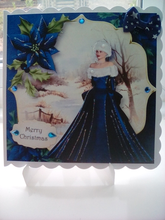 A Winter Walk - The Blue Dress by Joyce Edwards