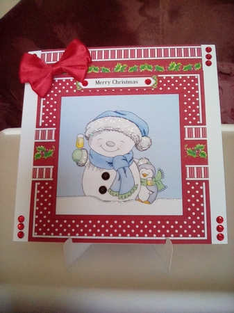 Cheers - Cute Snowman Topper by Joyce Edwards