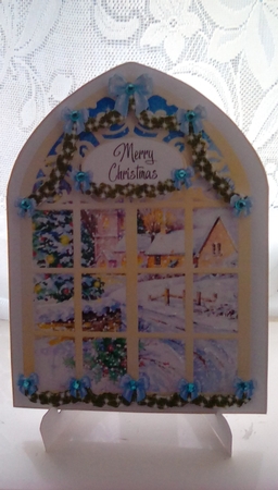 Gone to Church Arched Window 2 by Joyce Edwards
