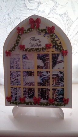Gone to Church Arched Window 4 by Joyce Edwards