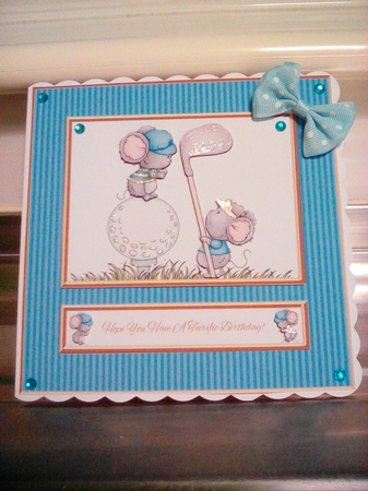 Golf Topper - Hope You Have A Teerific Birthday!  by Joyce Edwards
