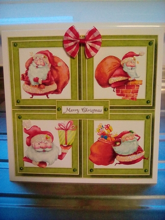 Cheeky Santa Quad Frame by Joyce Edwards