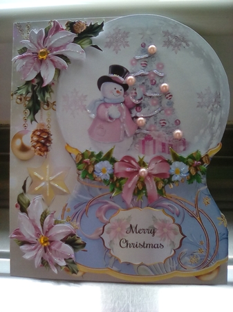 Snowman Snowglobe Christmas Shaped Mini Page Kit by Joyce Edwards