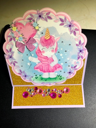 6, Animal Card Fronts in a Flower Frame  by Joyce Perkins
