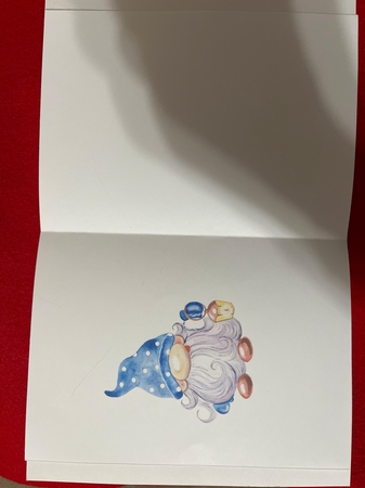 Christmas Nordic Gnome Blank Insert 5 by Joyce Perkins