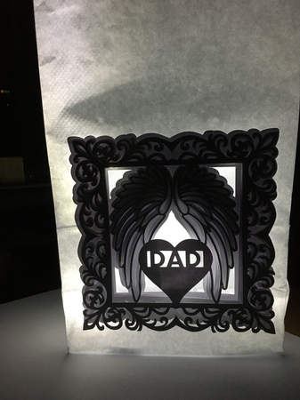 Dad, Mum, Mam, & Mom Memorial Card Luminaire TF0448, All formats by Joyce Perkins