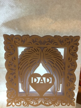 Dad, Mum, Mam, & Mom Memorial Card Luminaire TF0448, All formats by Joyce Perkins