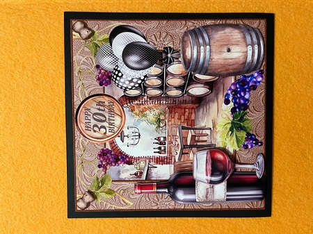 30/40/50 Birthday wine cellar card front by Joyce Perkins