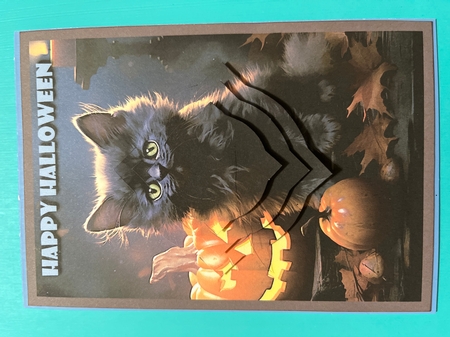 Halloween Cute Cat Splendid Pyramid by Joyce Perkins