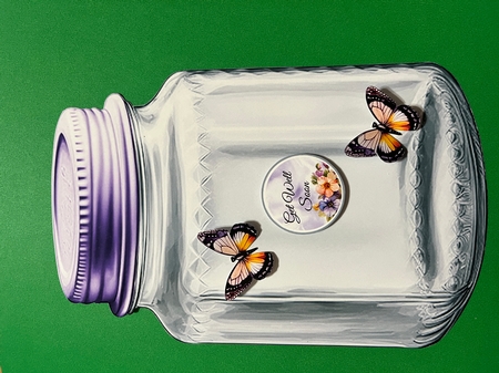 Spring Mason Jar 02 Shaped Mini Page Kit by Joyce Perkins