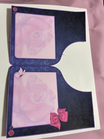 Painted Rose - Piano Shaped Decoupage Card Kit by Joyce Perkins