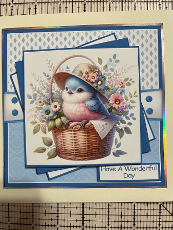 Bird in a Basket 2 Mini Kit 7x7 by Joyce Perkins