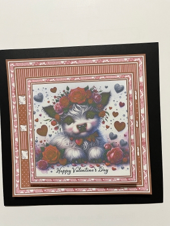 Minikit Highland Cow Valentine by Joyce Perkins