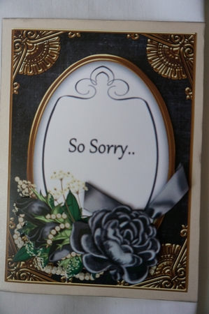 Black Rose So Sorry 7x5in Floral Step by Step by Joyce Perkins