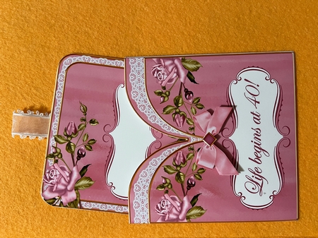 Pink Rose Life Begins at 40! Vintage Pocket Kit by Joyce Perkins