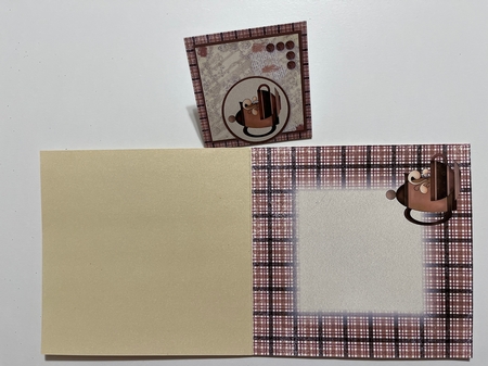 Insert and gift card for Brewin Up Birthday Get Well Wishes Coffee Theme by Joyce Perkins