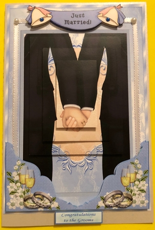 Happy Grooms Wedding Day Topper  by Joyce Perkins