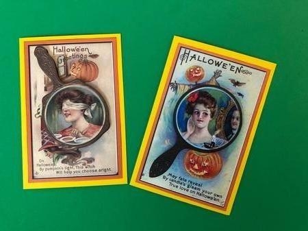 Vintage Halloween Mirror Toppers 2 by Joyce Perkins