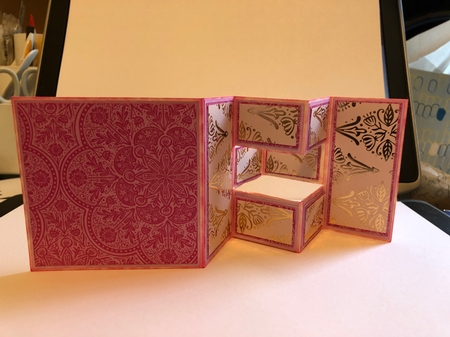 Square Inside Pop Out 5 Card Blank, Cutting File, Template, Tri Shutter, SVG by Joyce Perkins