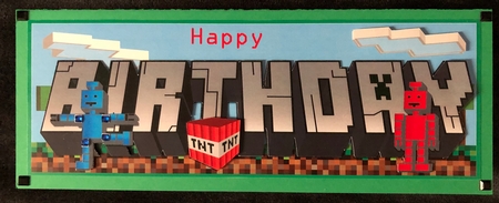 Pixel Gamer BIRTHDAY large dl by Joyce Perkins
