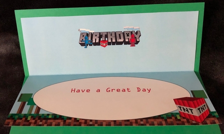 Pixel Gamer BIRTHDAY large dl insert by Joyce Perkins