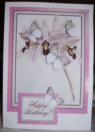 Butterflies and Orchids Decoupage by Judith Mary Howells