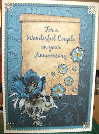 Anemone Anniversary Step by Step in Teal by Judith Mary Howells