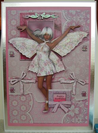 Louise Faerie Pink Kit, 6 Pages, Including Decoupage Step by Step by Judith Mary Howells