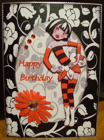 Floral Fantasy A5 Card Front by Judith Mary Howells