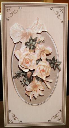 Dl 'metallic Frame Embossed' Card Front or Insert by Judith Mary Howells