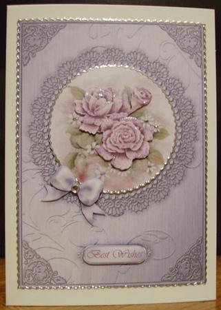 A5 Metallic Lace and Bow Card Fronts Kit by Judith Mary Howells
