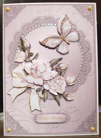 A5 Metallic Lace and Bow Card Fronts Kit by Judith Mary Howells
