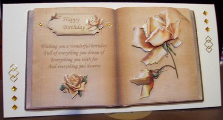 Yellow Roses Book with Decoupage by Judith Mary Howells