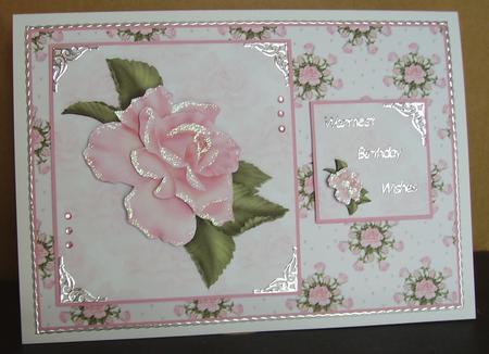 Pink Rose Landscape by Judith Mary Howells