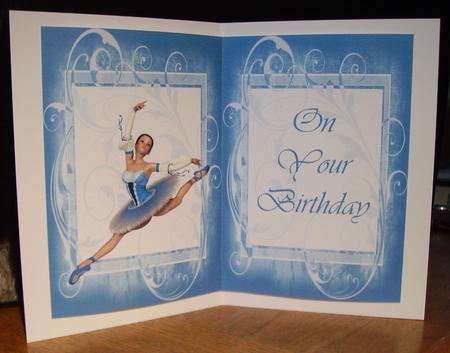 Beautiful Blue Ballerina Insert by Judith Mary Howells