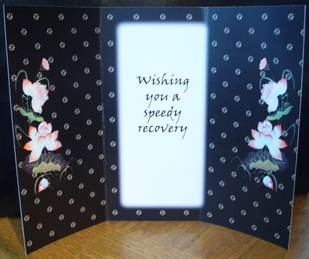 Oriental Birthday Black Gatefold Insert by Judith Mary Howells