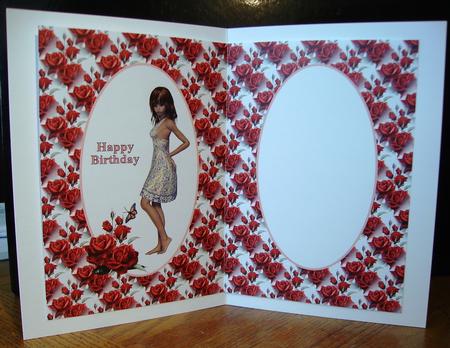 Girl and Roses Insert by Judith Mary Howells