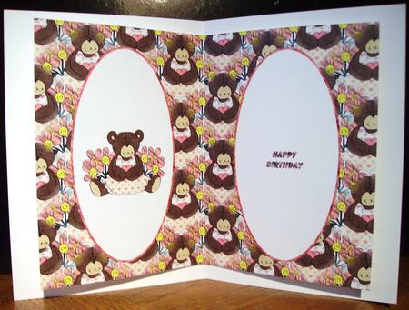 Little Bear Girl Birthday Insert by Judith Mary Howells