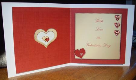 Elegant Hearts Matching Insert Square Portrait by Judith Mary Howells