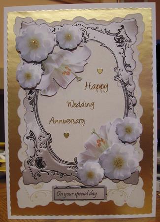 Silver Frame and Flora Multiple Greetings by Judith Mary Howells
