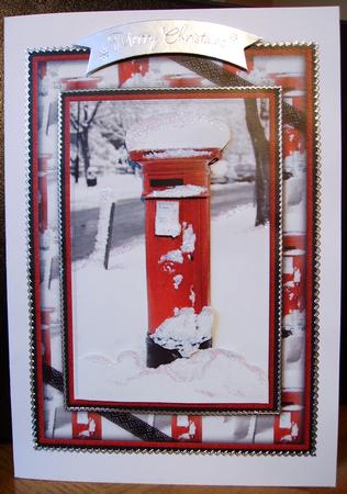 Postbox & Snow Quick Card by Judith Mary Howells