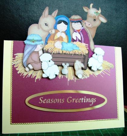 Nativity Over the Edge Decoupage Card by Judith Mary Howells