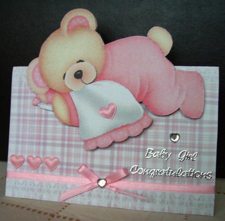 A4 Hush Little Baby-over the Edge Card by Judith Mary Howells
