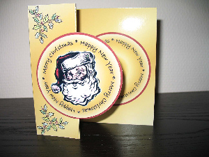 Christmas Santa - Gold by Judith Flavel